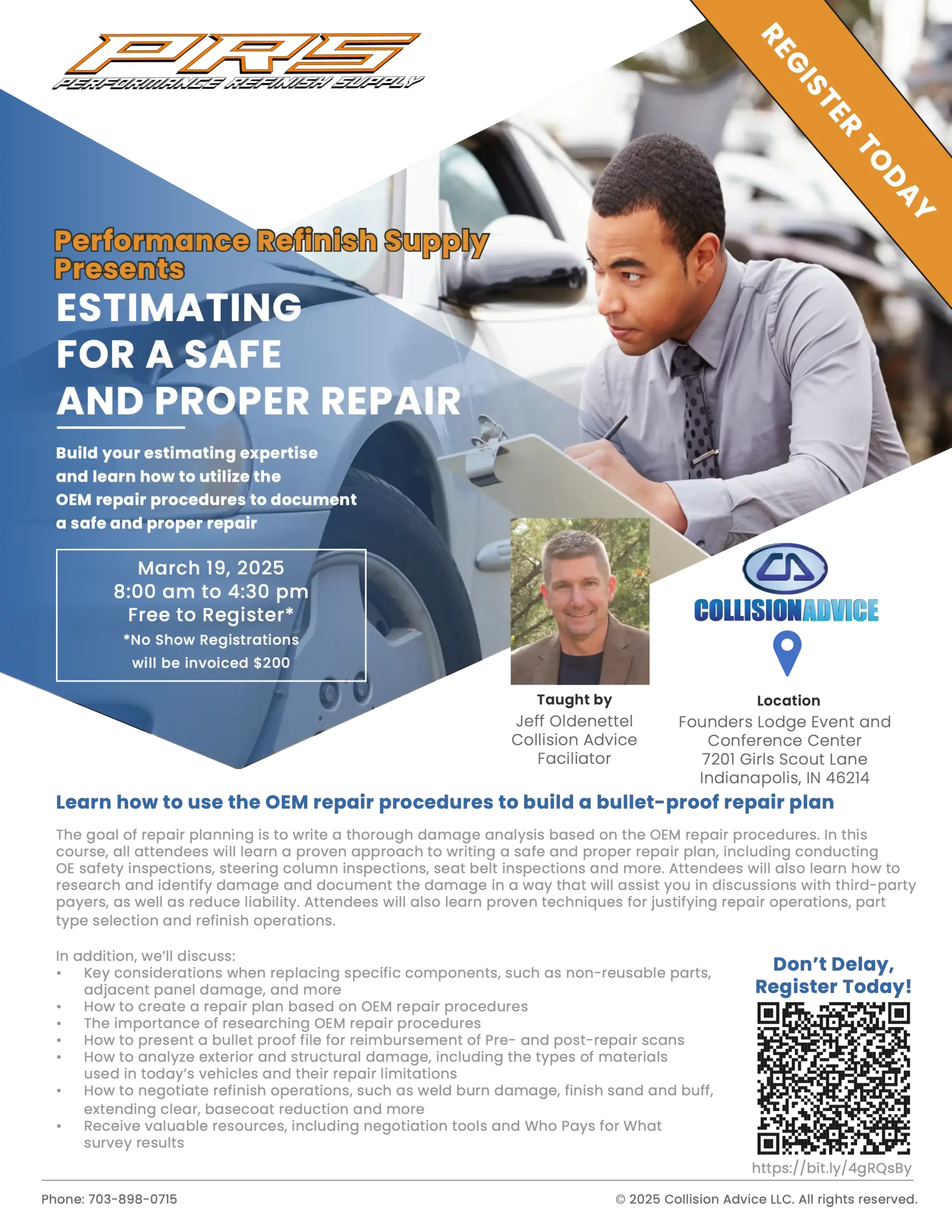 Indy Estimating Class Flyer
